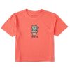 Women Life is Good Boxy Tees | Women'S Vintage Al Catcus Boxy Crusher Tee Mango Orange