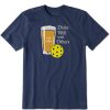 Home Life is Good Pickleball | Men'S Clean Dinks Well Beer Short Sleeve Tee Darkest Blue