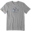 Men Life is Good Graphic Tees | Men'S Stay Cool Vintage Crusher Tee Heather Gray